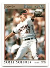 Scott Scudder 1992 O-Pee-Chee Premier Baseball #181 Cleveland Indians