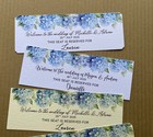 Dusty baby blue HYDRANGEA seat SIGN rustic wedding reserved chair place card