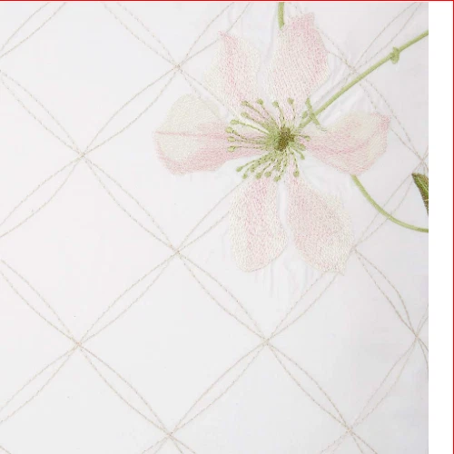 NEW Yves Delorme Clematis Decorative1 18" Cushion Cover Cotton Silk Embroidery - Image 2 of 4