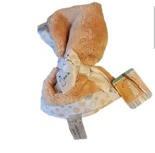 Pat the Bunny Peach Security Blanket Lovey Polka Dot Trim Lovey NEW