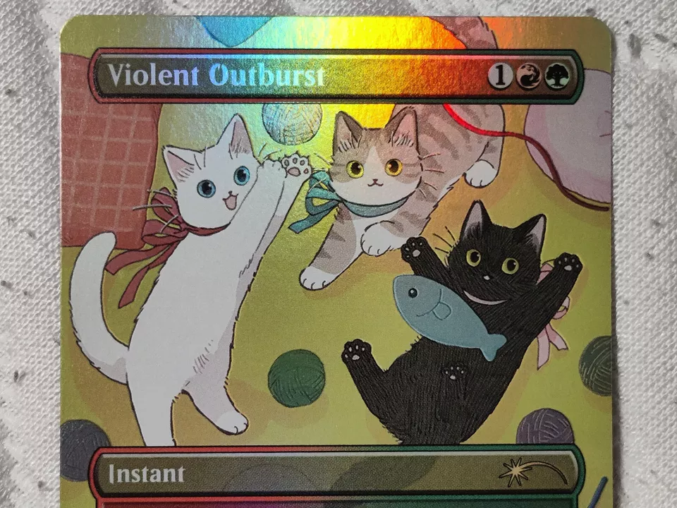 MTG Secret Lair Violent Outburst #1185 -SLD Look at the Kitties RARE NM Foil - Image 3 of 3