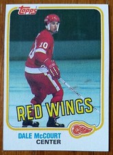 DALE McCOURT, 1981-82 TOPPS #21, RED WINGS