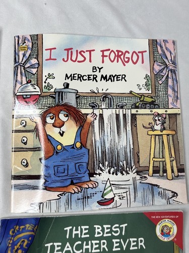 Little Critters Lot of 4 Books Mercer Meyer Stickers Thanksgiving, I Just Forgot - Picture 4 of 15