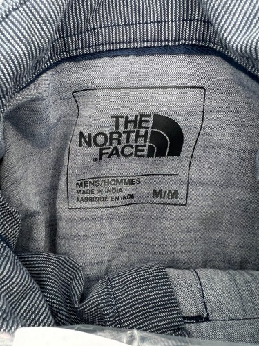 The North Face Shirt Mens Medium Gray Blue Button up Short Sleeve Outdoor Hiking - Picture 3 of 12