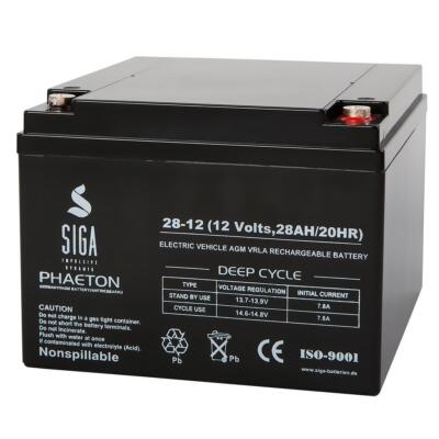 Akku 12V 28Ah AGM Blei GEL Batterie statt Solar Boot USV 24Ah 25Ah 26Ah 27Ah 