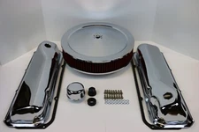 Ford 351C 351M 400M Chrome Engine Dress Up Kit Valve Covers Washable Air Cleaner