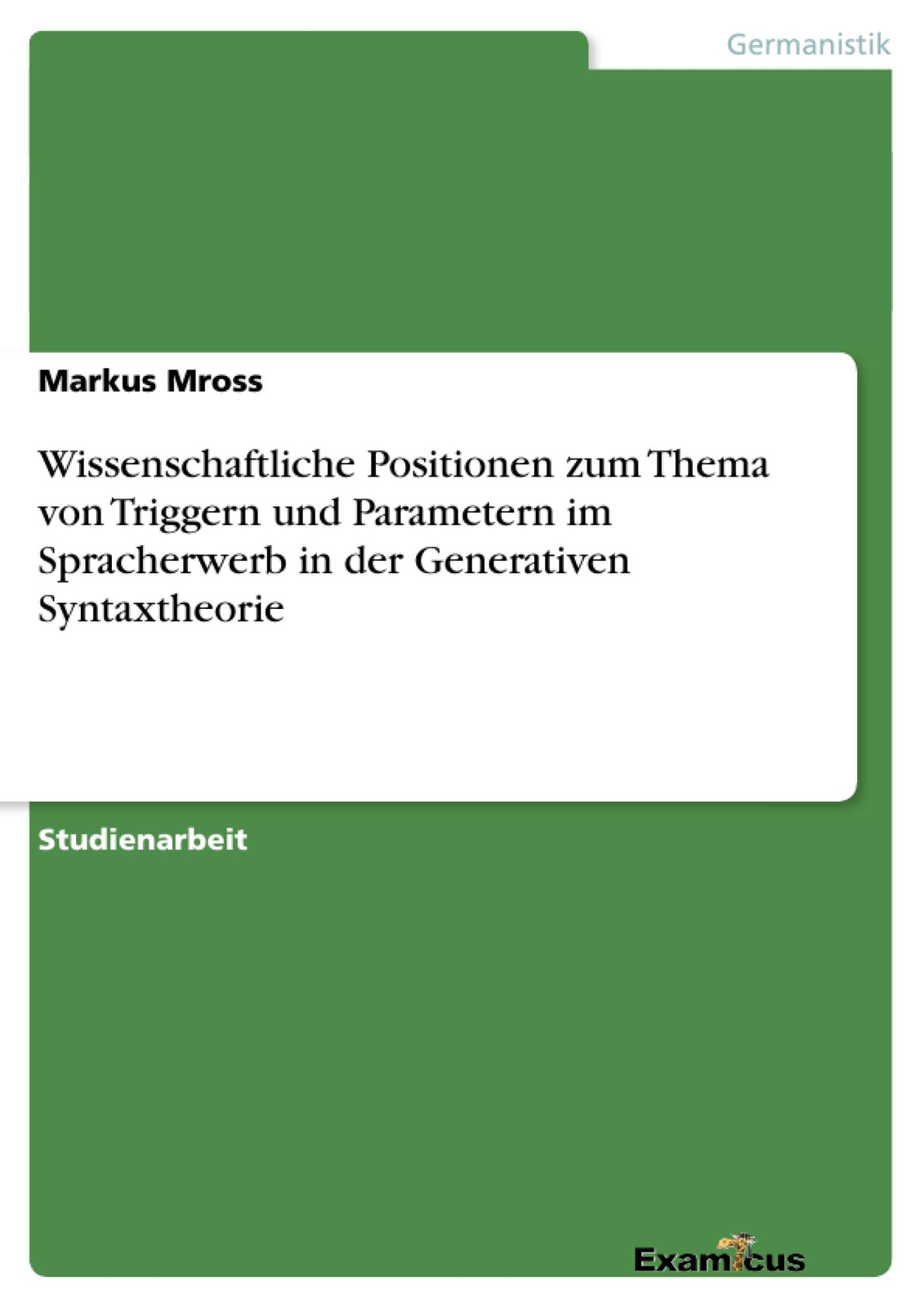 Thumbnail - Wissenschaftliche Positionen Zum Thema Von Triggern Und Parametern