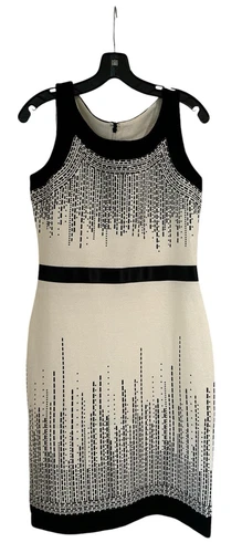 St. John Graphic Print Midi Length Dress Size 4