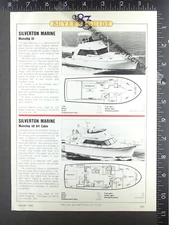 1983 1-page FEATURE, on Silverton Marine 34 Mainship III 40 Aft Cabin yacht boat