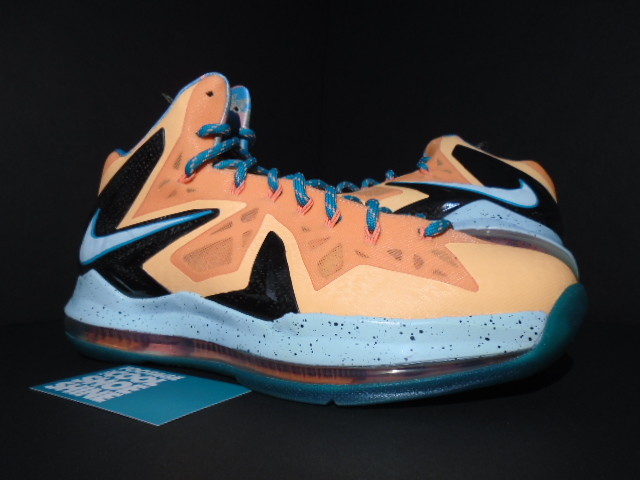 NIKE AIR MAX LEBRON X 10 ELITE PEACH JAM PE PROMO SAMPLE ORANGE TEAL 409391 8 Chaussures de sport pour hommes et femmes NIKE AIR MAX LEBRON X 10 ELITE PEACH JAM PE PROMO SAMPLE ORANGE TEAL 409391 8 Chaussures de sport pour hommes et femmes