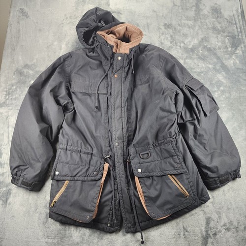 Vtg Hilton Active Apparel Coat Mens Sz. Large Black