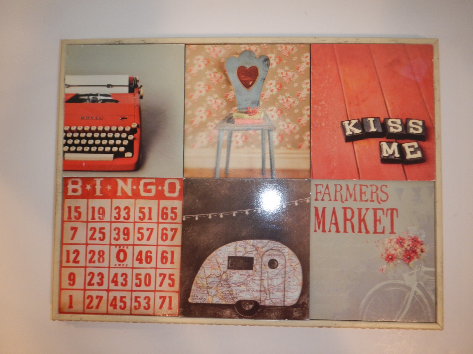 Wall Decor Vintage Inspired by Mandy Lynne Cottage Core 2011 "Red