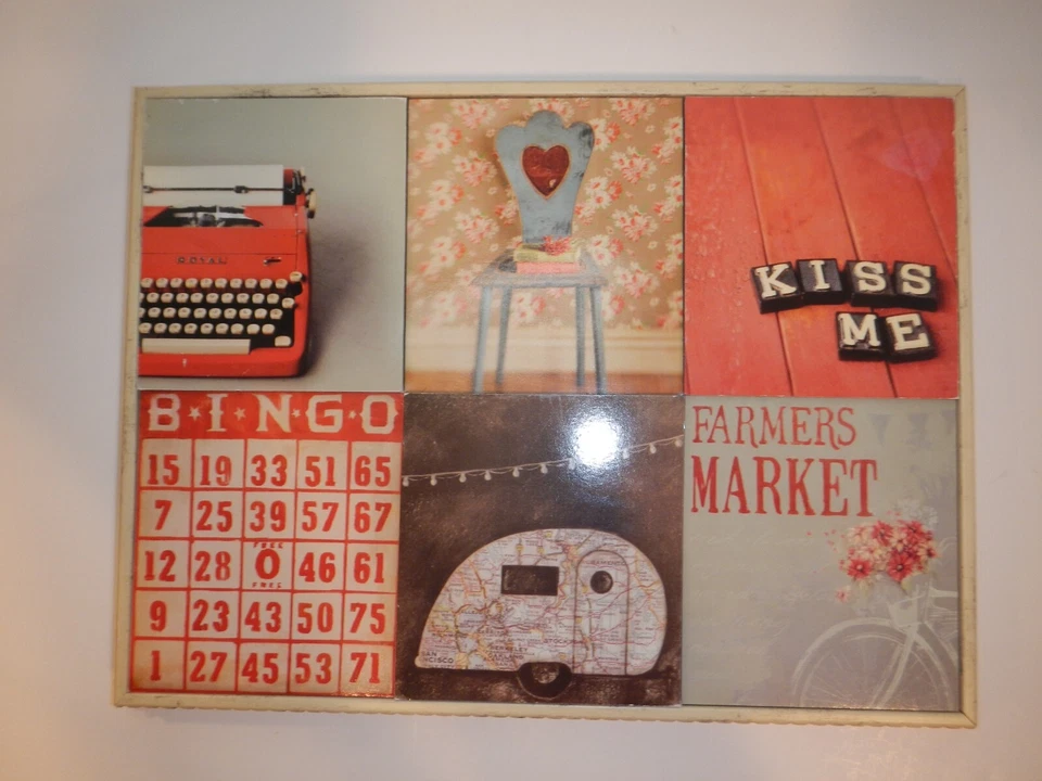 Decoración de pared vintage inspirada en Mandy Lynne Cottage Core 2011 "Red Nostalgia" Foto 3 de 4