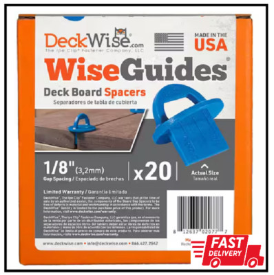 DeckWise Deck Board Gap Spacer 1/8 Inch Hidden Fasteners Plastic Purple 20 Pack