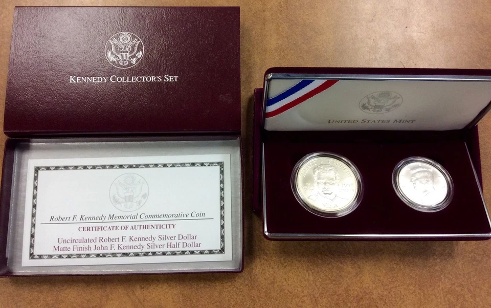 **RARE 1998 US Mint Silver Uncirculated Matte Kennedy Collector Set Box &COA - Image 4 of 4
