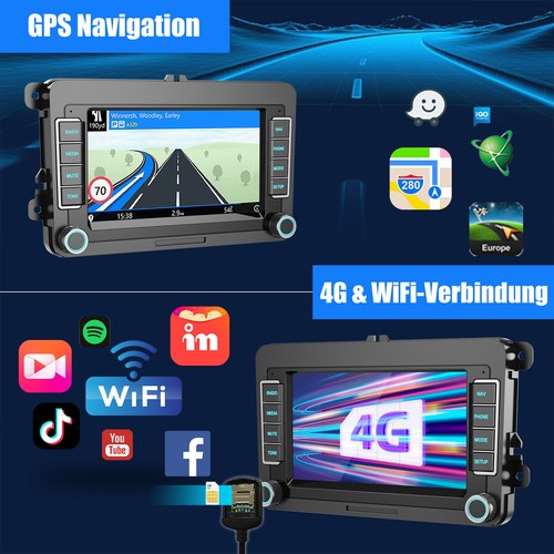 Autoradio 6+128G Android14 GPS 4G DSP 8Core Für VW GOLF 5 6 Passat Touran Tiguan - Bild 13 von 18
