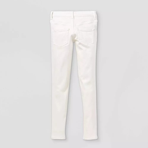 NEW Cat & Jack Girl's High-Rise Ultimate Stretch Skinny Jeans - White - Picture 3 of 3