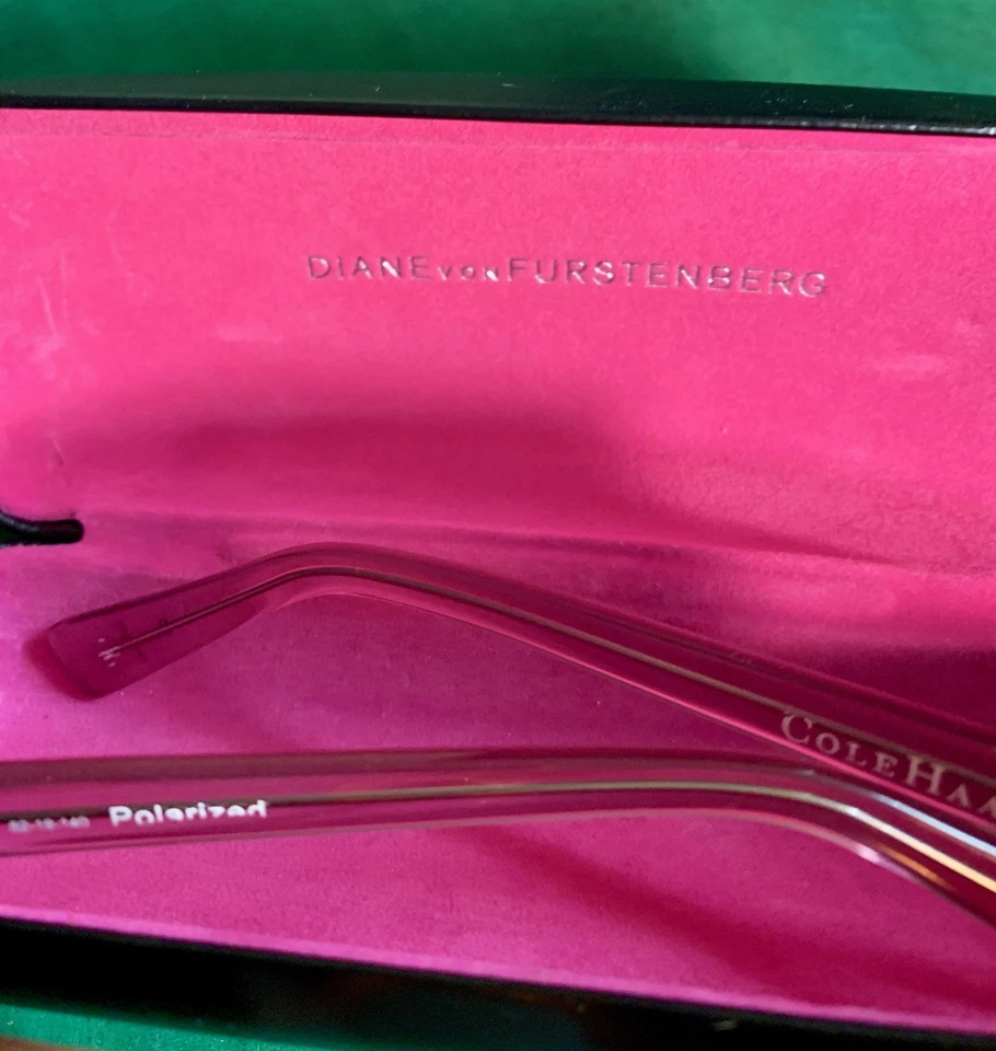 Gafas de sol polarizadas Cole Haan C16069 rosa tortuga 52 mm estuche DIANvonFURSTENBERG Foto 4 de 4