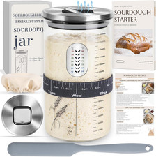 Sourdough Jar Wide Mouth, Sourdough Starter Kit Home and Kitchen, Starter Jar, S