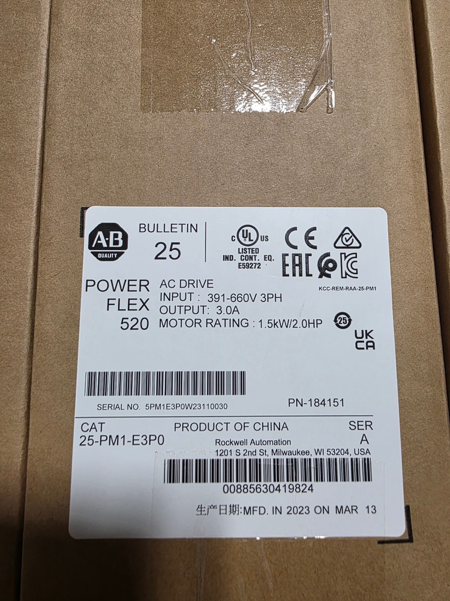 Allen-Bradley 25B-D010N104 Powerflex 525 5hp Drive for sale online
