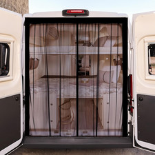 Van Bug Screen Curtain Magnetic Rear Door Screen for Camping, RV Door Bug Net Ce