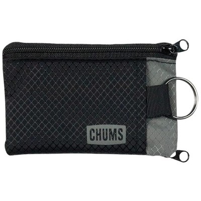 Chums Surfshorts Wallet - Lightweight Slim with One Size, Black/Gray 