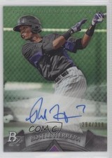 2014 Bowman Platinum Prospects Green Refractor 294/399 Rosell Herrera Auto 0r4