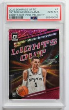 Victor Wembanyama Spurs 23-24 Optic Lights-Out Pink Velocity 39/79 PSA10 🏆