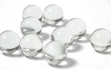 20 Pcs 10mm Clear Glass Marbles Solid Marble Beads Marbles Games Bouncing Bal...