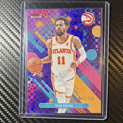 Topps Finest 2025-26 Trae Young Atlanta Hawks #45 Purple X-Fractor /150