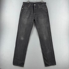 Vintage Levis Jeans Mens 34x36 (Fits 33x35) Black 501 Straight 90s Made in USA