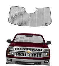 Windshield Sun Shade for Chevy 14-18 1500/15-19 2500 with LDW silver
