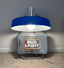 Vintage Bud Light Wall Sign with Lamp Mancave-Budweiser Anheuser Busch