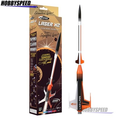 ESTES LASER X2 FLYING MODEL ROCKET KIT SKILL ADVANCED rocketry model EST7320 NEW