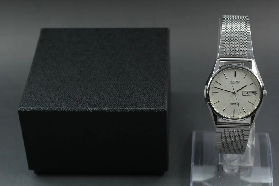 Vintage 1984 N MINT Seiko Majesta 9063-7000 Day/Date HAQ Quartz Mens From JAPAN - Image 2 of 4