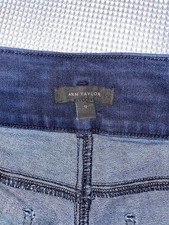 Jean Droit Ann Taylor Gris Foncé Lavé Taille 8P - Coupe Facile Avec Poches Sculptantes, Neuf Avec étiquettes, Pour Un Look élégant