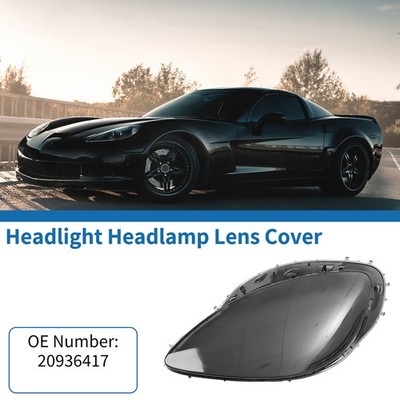 1 Pc Car Front Left Headlight Lens Cover for Chevy Corvette C6 Smoked Color