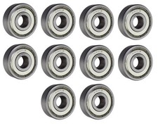  10 Each 6301-ZZ, 6301-2Z, 301SS Shielded Radial Ball Bearing 12X37X12 SpinCo