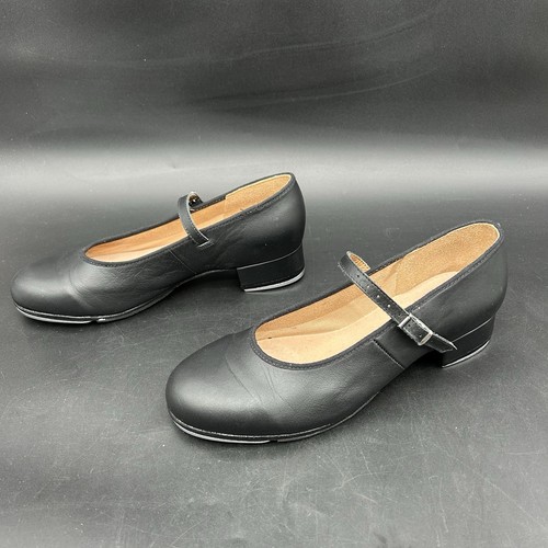 Bloch Tap-On S0302L Techno Tap Shoes Sz 9 Black Leather Mary Jane VTG - Picture 3 of 6