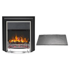 Dimplex Detroit Deluxe Freestanding Electric Fire 2kW With Hearth Pad Bundle