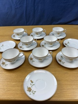 Noritake Prima Donna (8 Sets) Cups & Saucers w/3 Extra Saucers