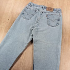 vtg 90s 1996 LEVI'S 505 Orange Tab light wash denim jeans 34x34 tag