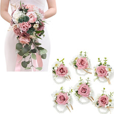 9.8" Wedding Bouquets  Wrist Corsages for Brides  Bridesmaids