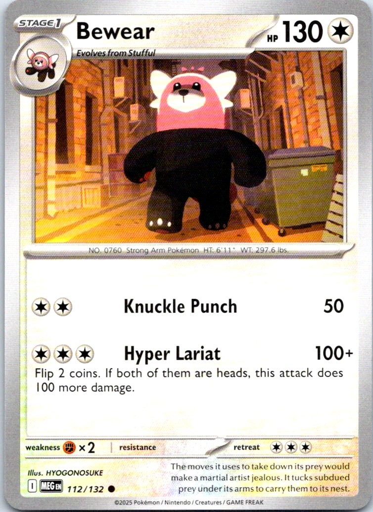 Bewear Common ME01: Mega Evolution 112/132 NM