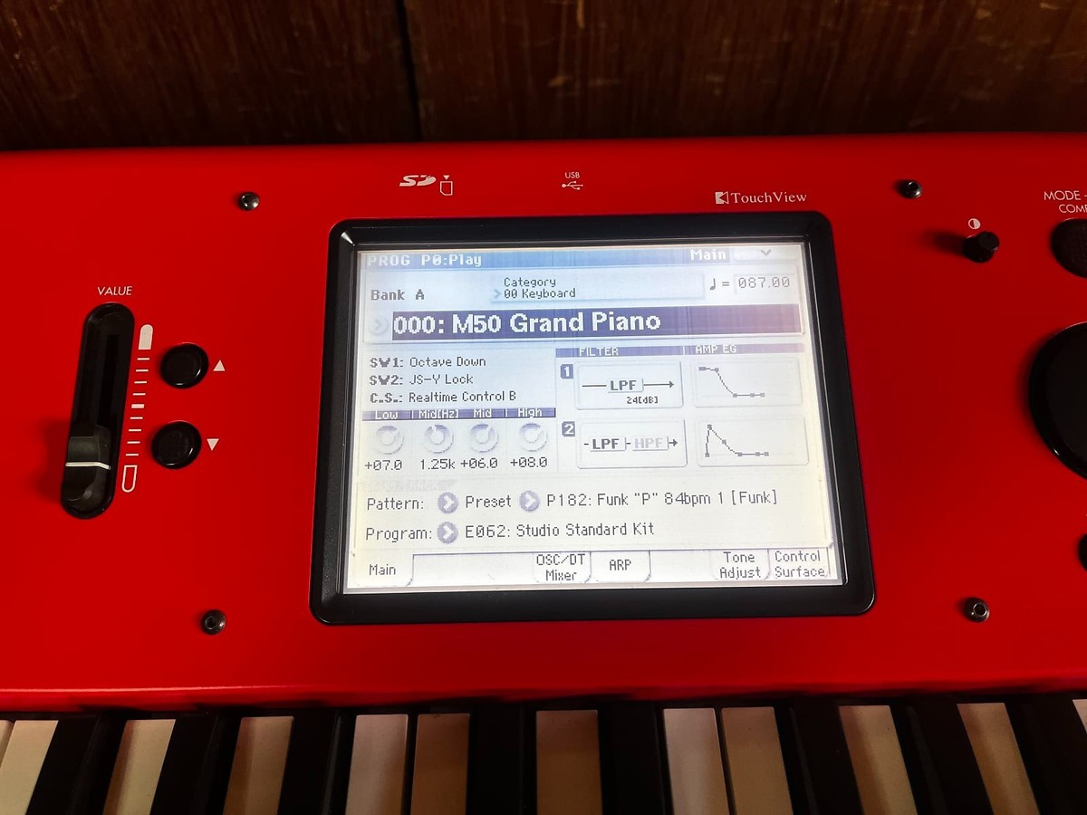 KORG M50-61 61-Key Compact Music Workstation RED Limited