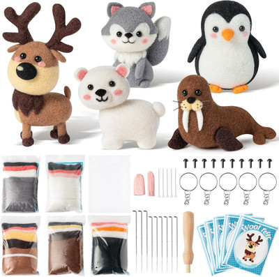 WATINC Needle Felting Kit - 5 Set Unique Different Cute Doll Wool Felt Needle To
