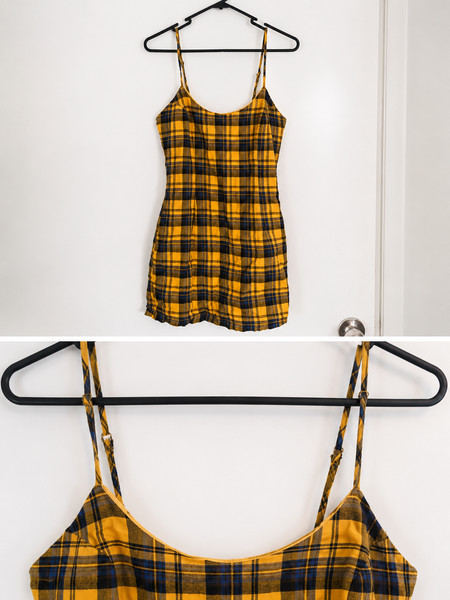 Plaid Mini Slip Dress – Size 8