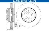 2X ATE Bremsscheibe Beschichtet BelüFtet Ø348Mm FüR BMW 5Er Touring E61 E60 E64