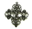 superb silver brooch ST MICHEL slaying the dragon