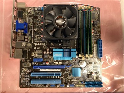 ASUS M4A78LT-M/CM1630/DP_MB SOCKET AM3 MOTHERBOARD W/6gb Memory, CPU, & Fan
